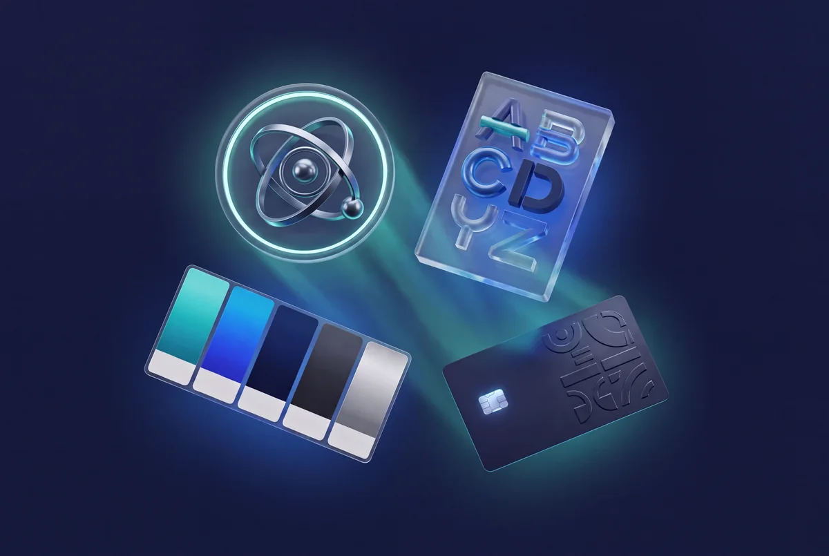 Kit de identidad de marca con logo, colores y tipografía