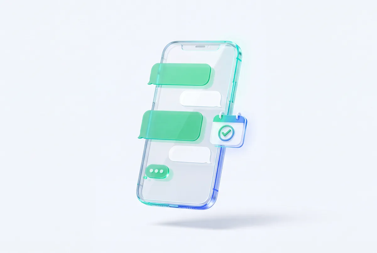 Chat de WhatsApp con respuesta automática y cita confirmada